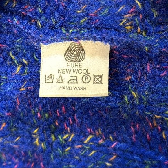 Blarney Woollen Mills Vintage 80’s Wool Mock Turtleneck Men’s Cable Knit Sweater - Picture 7 of 7